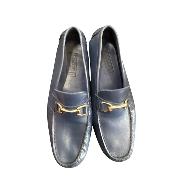 Mercanti Fiorentini Mens Blue Leather Slip-On Loafers Size 10M SKU8117 - Picture 11 of 15